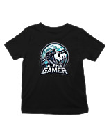 T-Shirt  Παιδικό - Alpha Gamer - Color Thumbnail Μαύρο