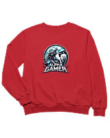 Φούτερ χωρίς κουκούλα Παιδικό - Alpha Gamer - Color Thumbnail Κόκκινο