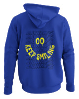 Φούτερ με κουκούλα Αντρικό - Always Keep Smiling - Color Thumbnail Μπλε Ρουά