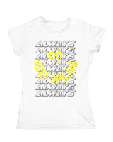Κοριτσίστικο Κοντομανικο Παιδικό - Always Keep Smiling - Color Thumbnail ΄Ασπρο