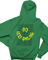 Φούτερ με κουκούλα Παιδικό - Always Keep Smiling - Color Thumbnail Πράσινο