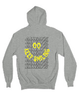 Ζακέτα Φούτερ με κουκούλα Αντρικό - Always Keep Smiling - Color Thumbnail Γκρι Μελανζέ