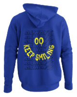 Φούτερ με κουκούλα Γυναικείο - Always Keep Smiling - Color Thumbnail Μπλε Ρουά