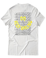 T-Shirt Αντρικό - Always Keep Smiling - Color Thumbnail Άσπρο