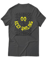 T-Shirt Αντρικό - Always Keep Smiling - Color Thumbnail Ανθρακί