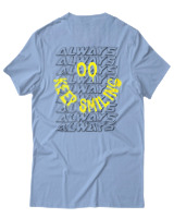 T-Shirt Αντρικό - Always Keep Smiling - Color Thumbnail Γαλάζιο