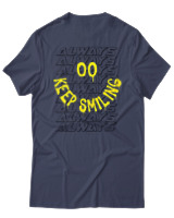 T-Shirt Αντρικό - Always Keep Smiling - Color Thumbnail Μπλε Γκρι
