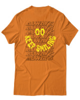 T-Shirt Αντρικό - Always Keep Smiling - Color Thumbnail Πορτοκαλί