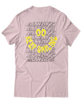 T-Shirt Αντρικό - Always Keep Smiling - Color Thumbnail Απαλό Ροζ