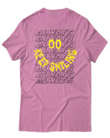 T-Shirt Αντρικό - Always Keep Smiling - Color Thumbnail Ροζ