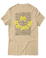T-Shirt Αντρικό - Always Keep Smiling - Color Thumbnail Μπεζ