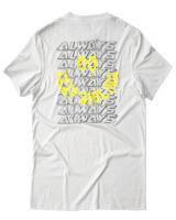 T-Shirt  Γυναικείο - Always Keep Smiling - Color Thumbnail Άσπρο