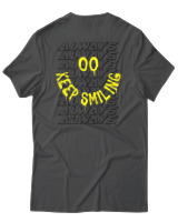 T-Shirt  Γυναικείο - Always Keep Smiling - Color Thumbnail Ανθρακί