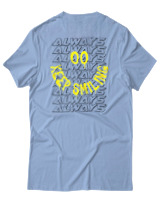 T-Shirt  Γυναικείο - Always Keep Smiling - Color Thumbnail Γαλάζιο