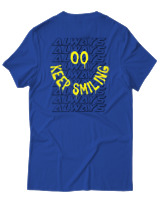 T-Shirt  Γυναικείο - Always Keep Smiling - Color Thumbnail Μπλέ Ρουά