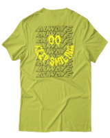 T-Shirt  Γυναικείο - Always Keep Smiling - Color Thumbnail Λαχανί