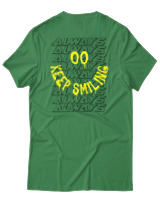 T-Shirt  Γυναικείο - Always Keep Smiling - Color Thumbnail Πράσινο