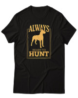 T-Shirt Αντρικό - Always Ready To Hunt - Color Thumbnail Μαύρο