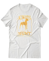 T-Shirt Αντρικό - Always Ready To Hunt - Color Thumbnail Άσπρο