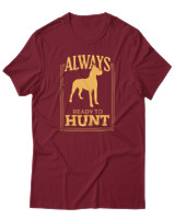 T-Shirt Αντρικό - Always Ready To Hunt - Color Thumbnail Σκούρο Κόκκινο