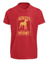 T-Shirt Fit Αντρικό - Always Ready To Hunt - Color Thumbnail Κόκκινο