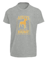 T-Shirt Fit Αντρικό - Always Ready To Hunt - Color Thumbnail Γκρι Μελανζέ