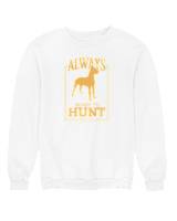 Φούτερ χωρίς κουκούλα Γυναικείο - Always Ready To Hunt - Color Thumbnail 'Ασπρο