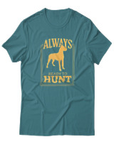 T-Shirt  Γυναικείο - Always Ready To Hunt - Color Thumbnail Μπλέ Πράσινο