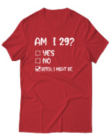 T-Shirt Αντρικό - Am I 29  - Color Thumbnail Κόκκινο