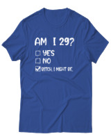 T-Shirt Αντρικό - Am I 29  - Color Thumbnail Μπλε Ρουά