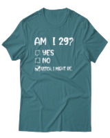 T-Shirt Αντρικό - Am I 29  - Color Thumbnail Μπλε Πράσινο