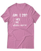 T-Shirt Αντρικό - Am I 29  - Color Thumbnail Ροζ