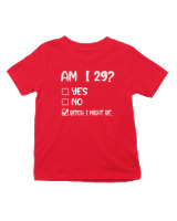 T-Shirt  Παιδικό - Am I 29  - Color Thumbnail Κόκκινο