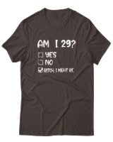 T-Shirt  Γυναικείο - Am I 29  - Color Thumbnail Καφέ
