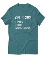 T-Shirt  Γυναικείο - Am I 29  - Color Thumbnail Μπλέ Πράσινο