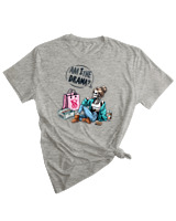 T-Shirt Woman Fashion Γυναικείο - Am I Drama - Color Thumbnail GREY MELANZE