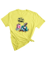 T-Shirt Woman Fashion Γυναικείο - Am I Drama - Color Thumbnail LIGHT YELLOW