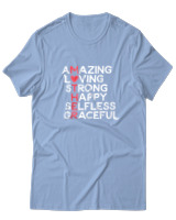 T-Shirt  Γυναικείο - Amazing Mother - Color Thumbnail Γαλάζιο