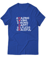 T-Shirt  Γυναικείο - Amazing Mother - Color Thumbnail Μπλέ Ρουά
