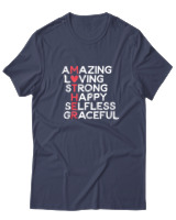 T-Shirt  Γυναικείο - Amazing Mother - Color Thumbnail Μπλέ Γκρί