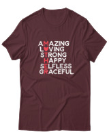 T-Shirt  Γυναικείο - Amazing Mother - Color Thumbnail Μπορντό