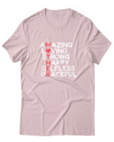 T-Shirt  Γυναικείο - Amazing Mother - Color Thumbnail Απαλό Ροζ