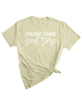 T-Shirt Woman Fashion Γυναικείο - Amazing Things - Color Thumbnail SAGE GREEN