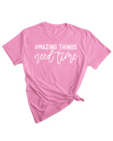 T-Shirt Woman Fashion Γυναικείο - Amazing Things - Color Thumbnail PINK