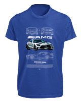 T-Shirt Fit Αντρικό - AMG - Color Thumbnail Μπλε Ρουά