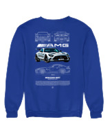 Φούτερ χωρίς κουκούλα Γυναικείο - AMG - Color Thumbnail Μπλε Ρουά