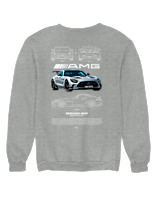 Φούτερ χωρίς κουκούλα Γυναικείο - AMG - Color Thumbnail Γκρι Μελανζέ