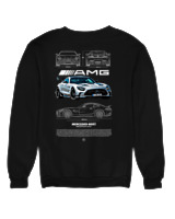 Φούτερ χωρίς κουκούλα Γυναικείο - AMG - Color Thumbnail Μαύρο