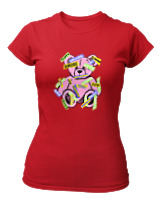 T-Shirt Στενή Γραμμή Γυναικείο - Amore - Color Thumbnail Κόκκινο