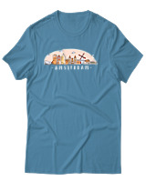 T-Shirt Αντρικό - Amsterdam - Color Thumbnail Τιρκουάζ